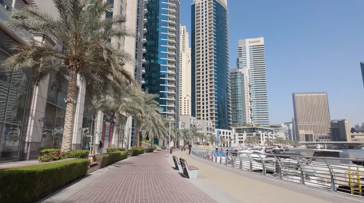Cycling around Dubai Marina